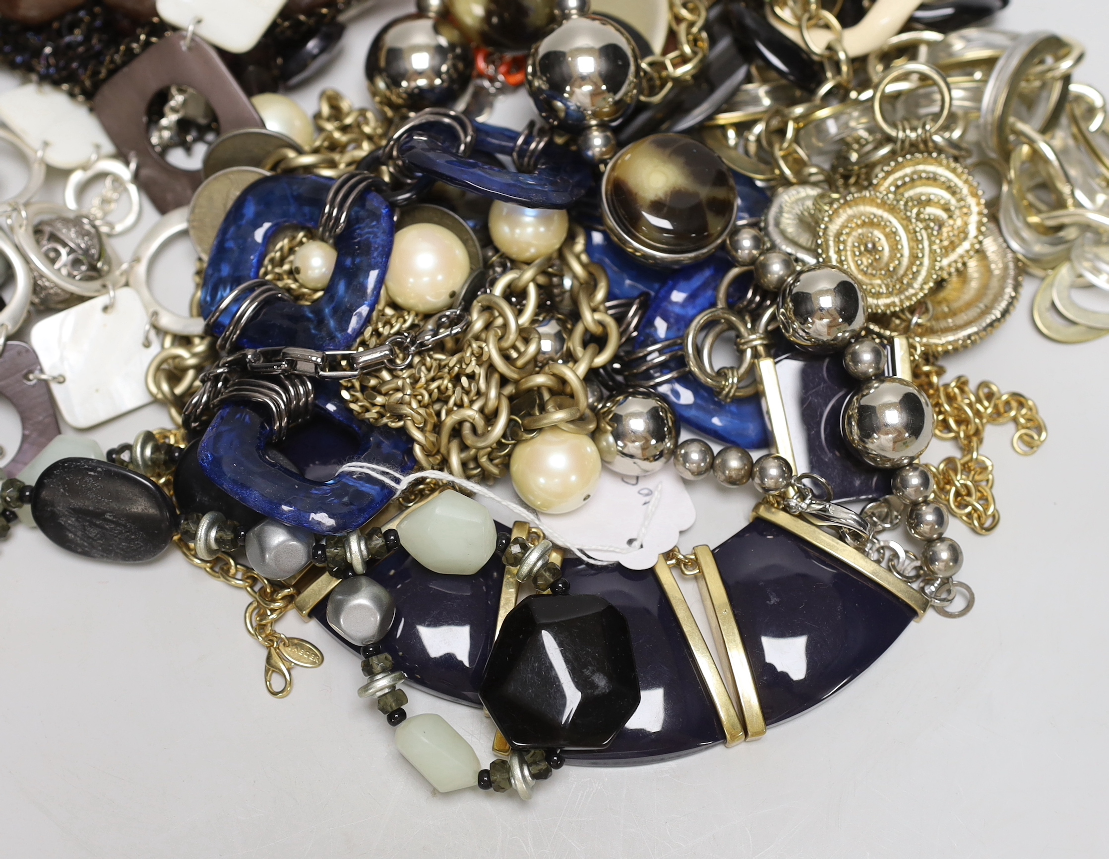 A quantity of assorted modern mainly Jaeger costume jewellery.